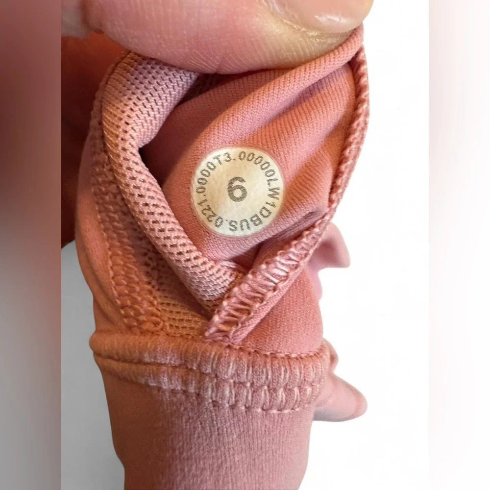 Lululemon Align Gathered-Front Tank Top Pink Puff Size 6 Nulu Yoga Crop